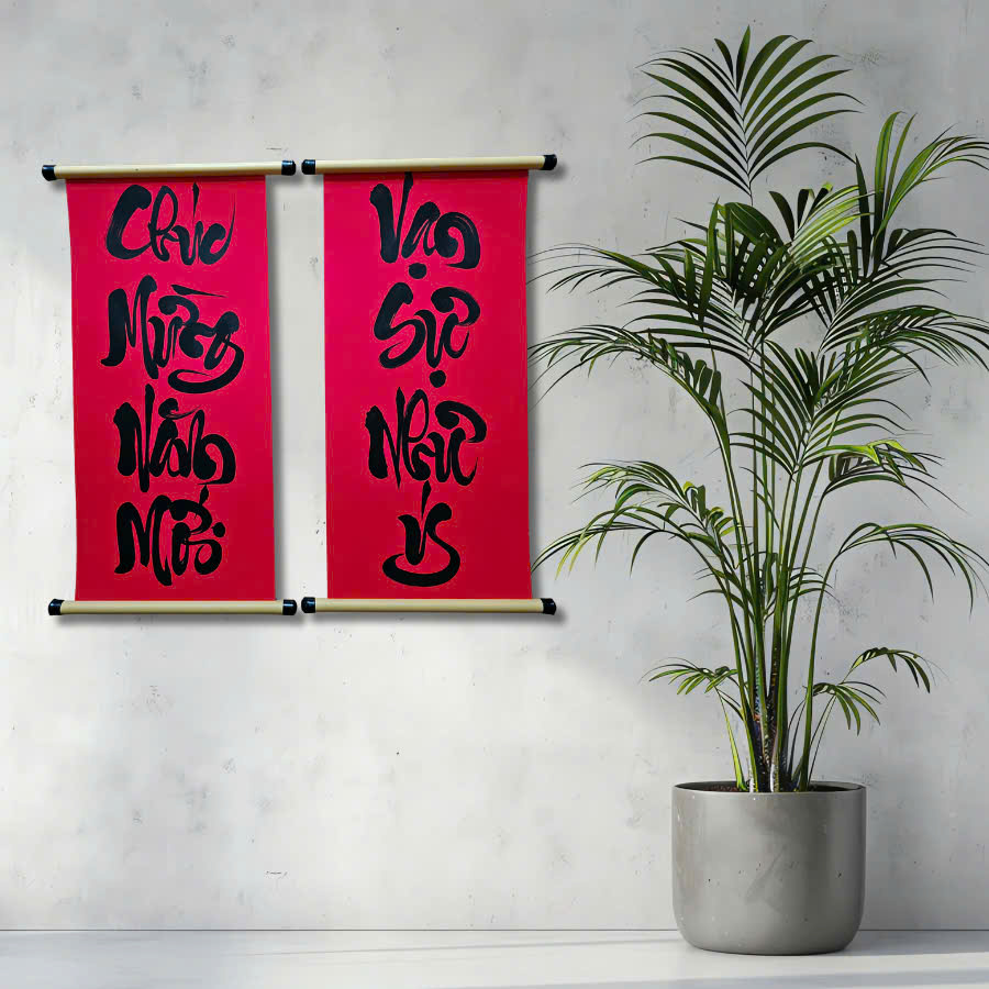 Cặp tranh thư pháp Vạn Sự Như Ý